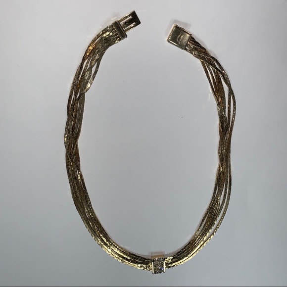 RARE! vintage auth DIOR etruscan gold NECKLACE - Picture 2 of 8